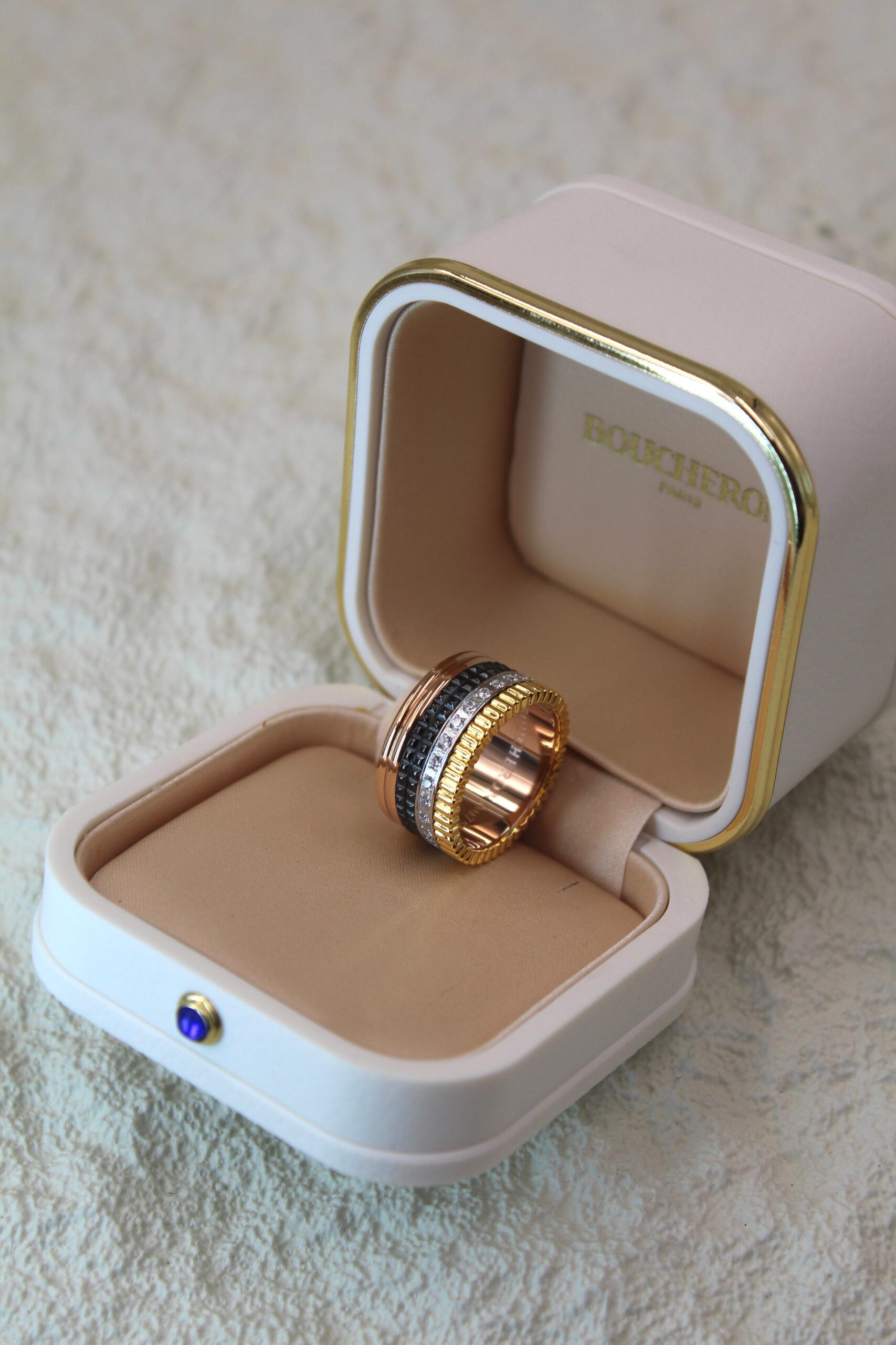 Boucheron Quatre Classic Multi-Gold and Diamond Ring