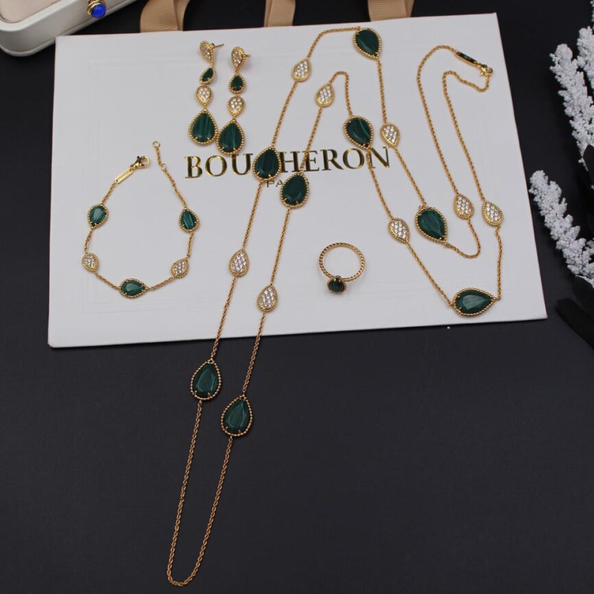 Boucheron Serpent Bohème Malachite and Diamond High Jewelry Suite