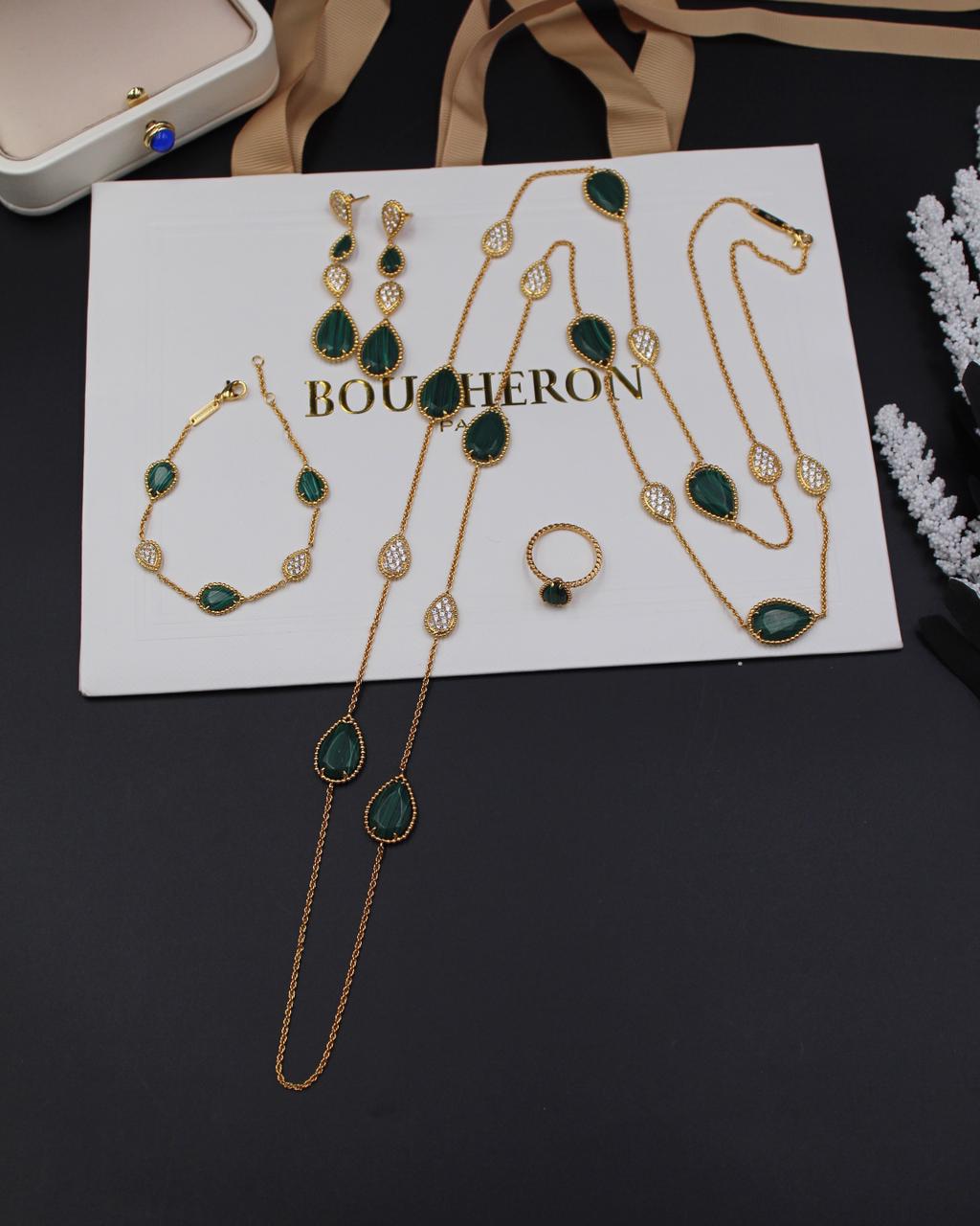 Boucheron Serpent Bohème Malachite and Diamond High Jewelry Suite