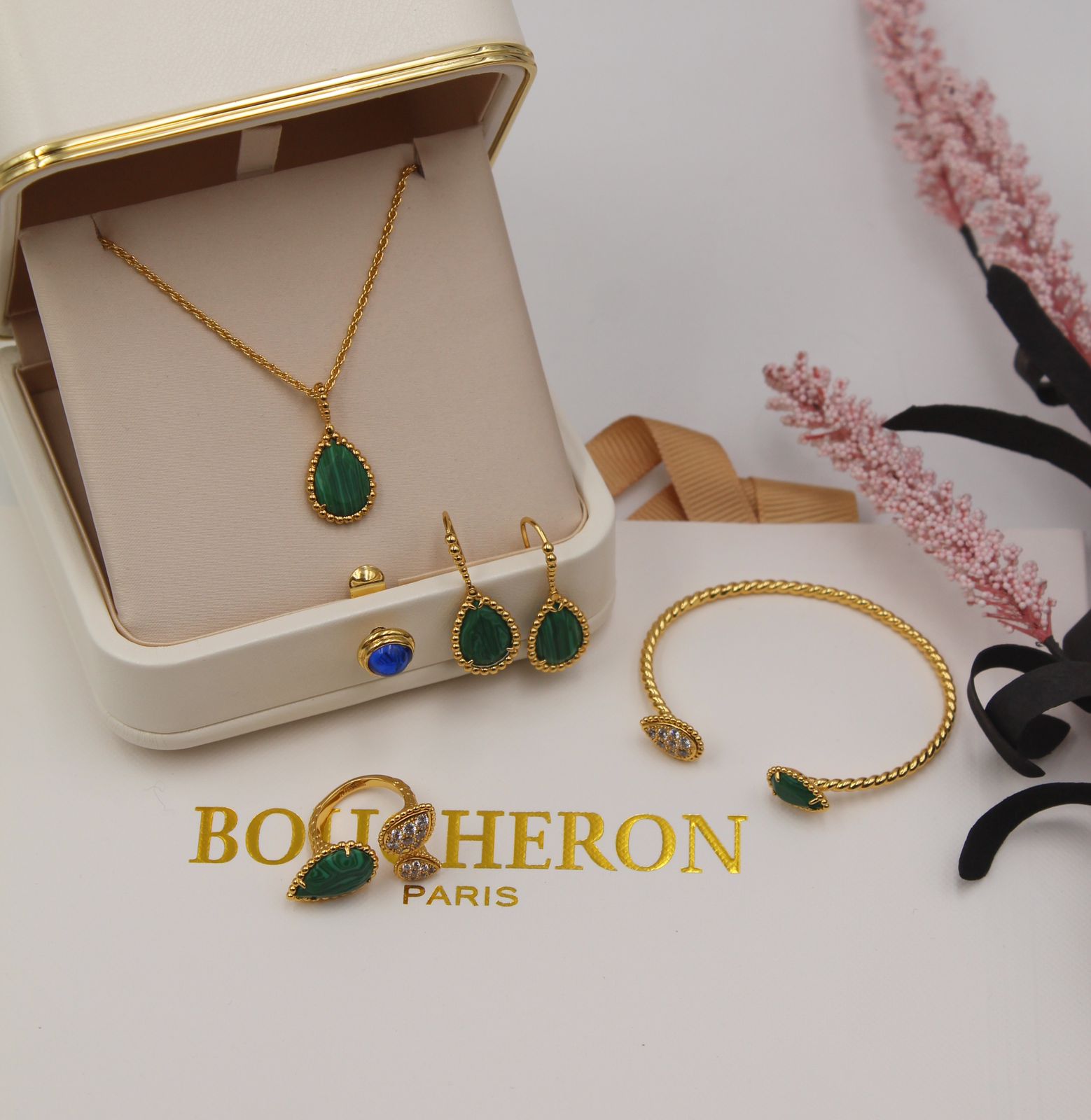 Boucheron Serpent Bohème Malachite & Diamond Suite