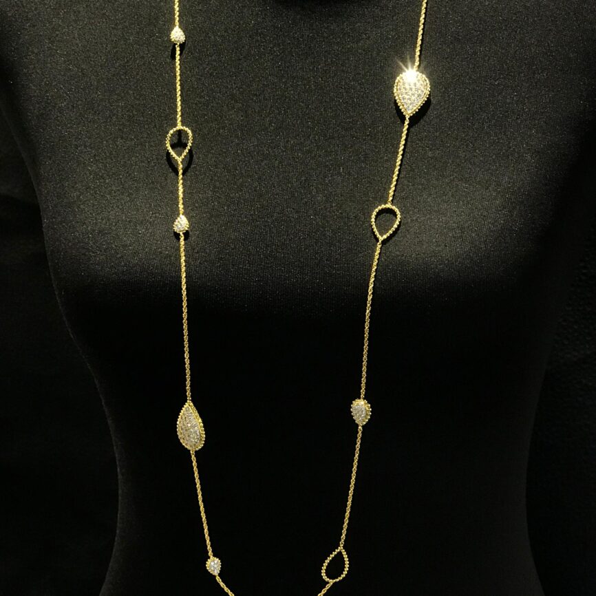 Boucheron Serpent Bohème Diamond Long Necklace in 18K Yellow Gold