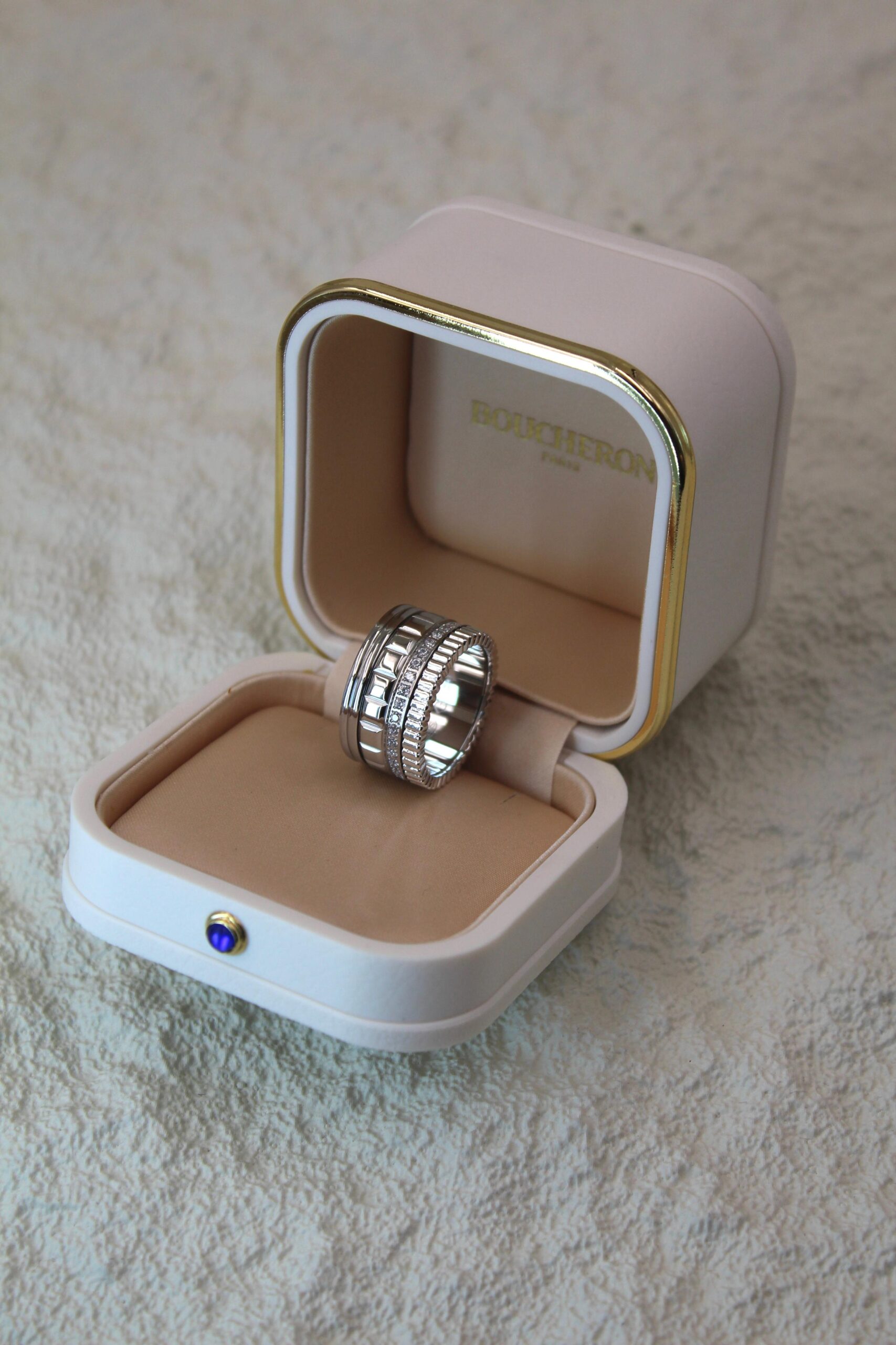 Boucheron Quatre White Edition Diamond Multi-Band Ring in 18K White Gold