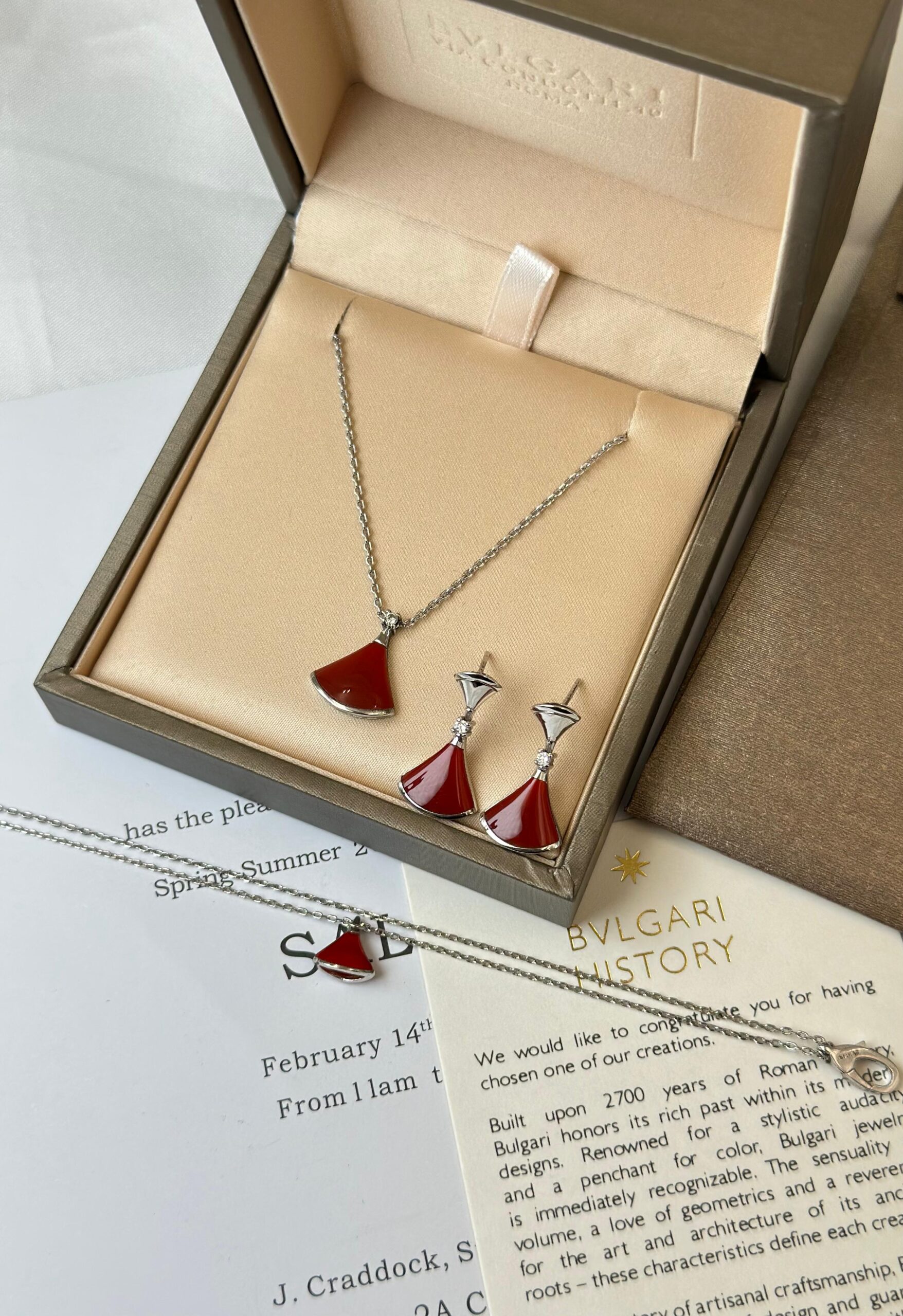 Bvlgari Divas' Dream Carnelian and Diamond High Jewelry Set