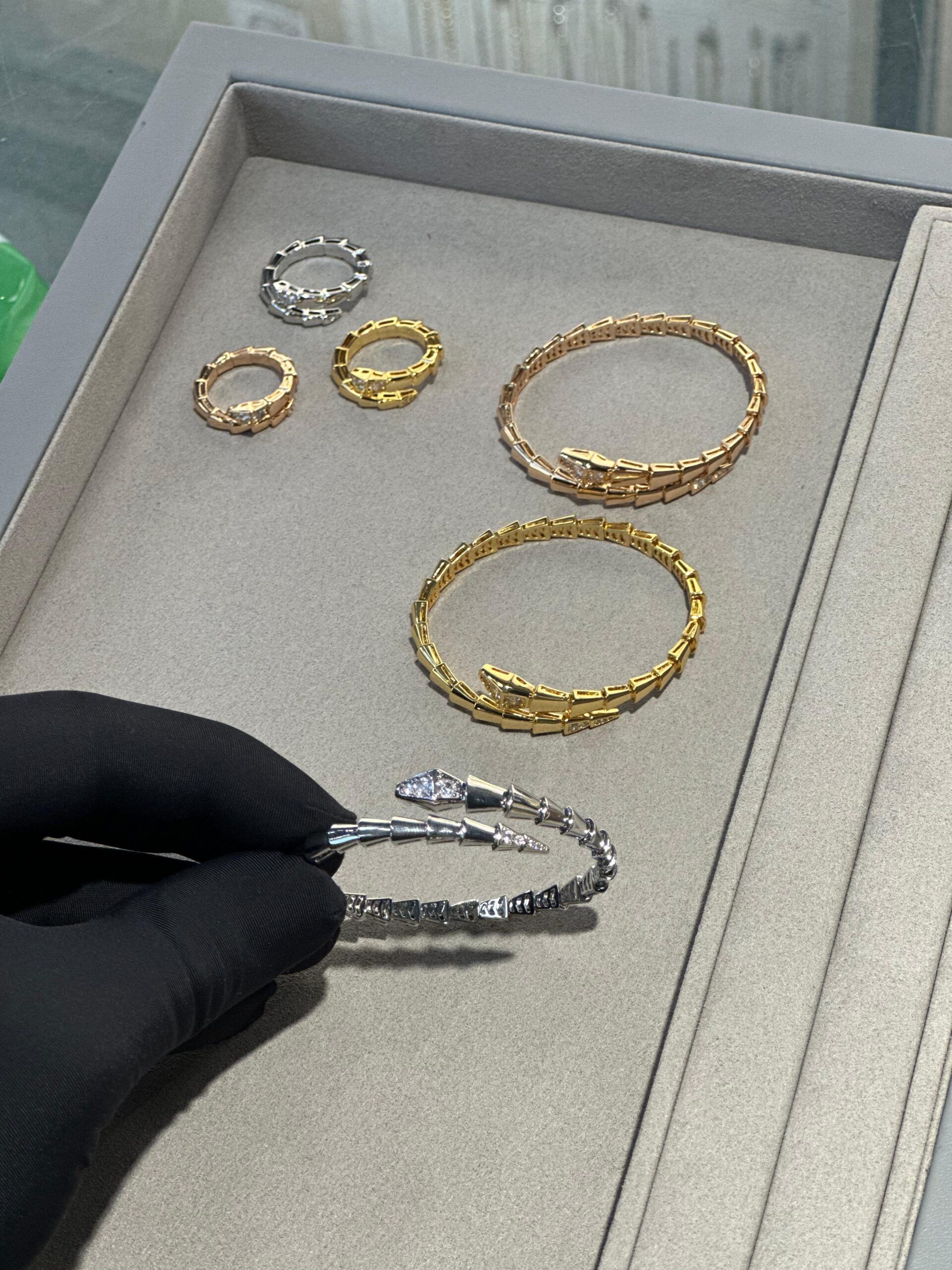 Bvlgari Serpenti Viper Haute Joaillerie Collection in White, Yellow, and Rose Gold