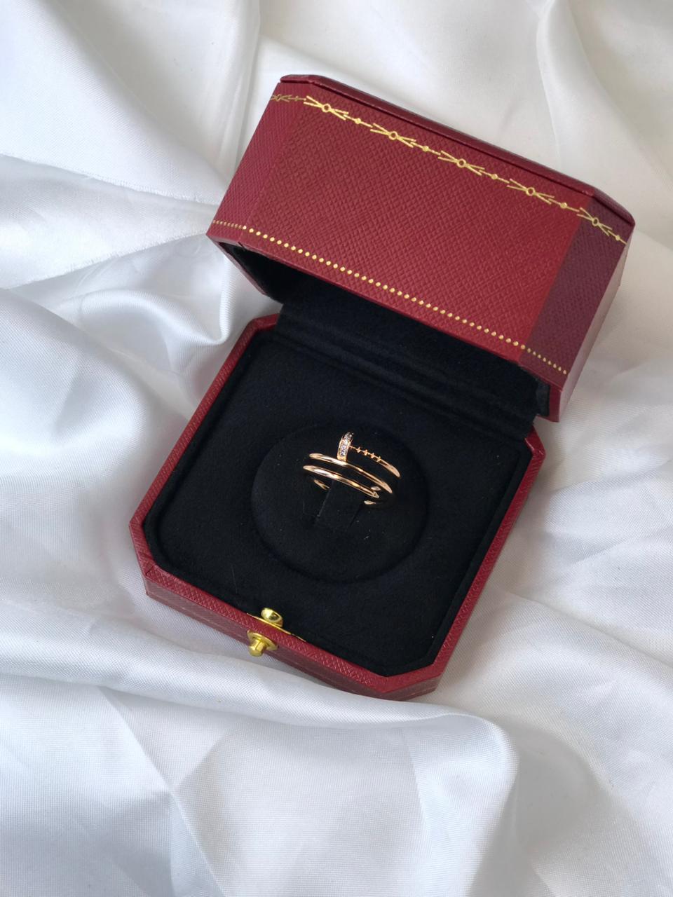 Cartier 18K Rose Gold Diamond-Embellished Juste un Clou Ring