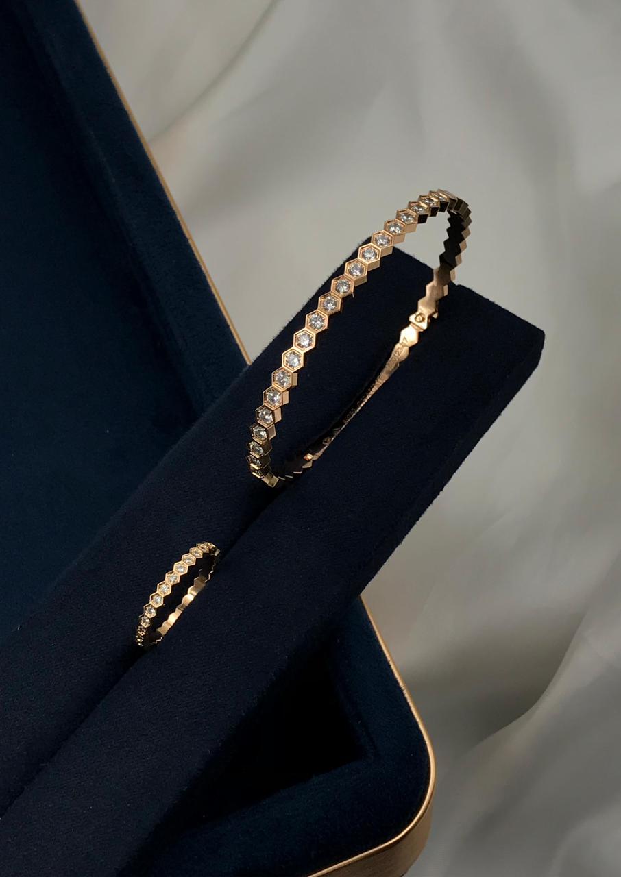 Chaumet Bee My Love 18K Rose Gold & Diamond Hexagonal Suite