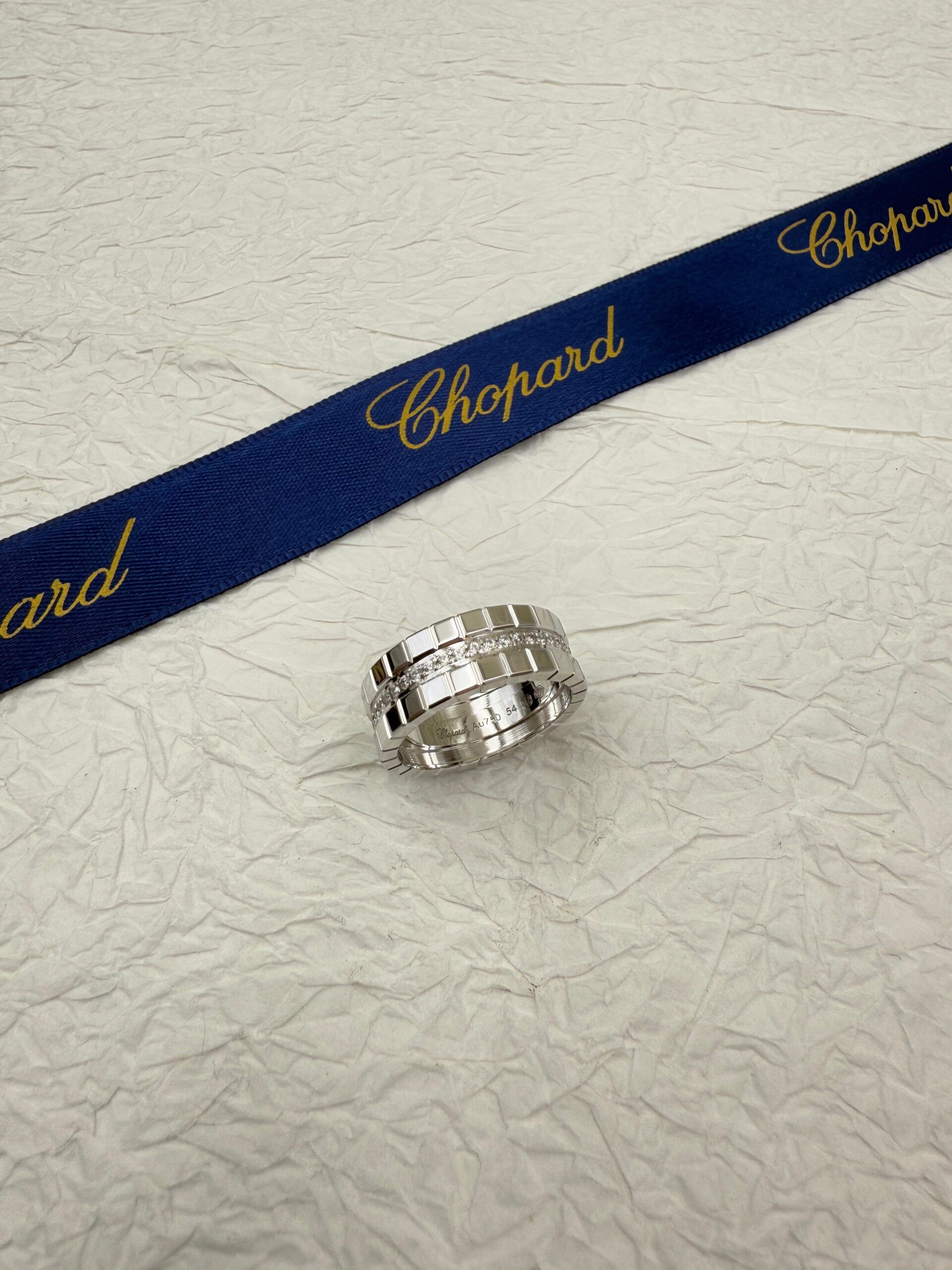 Chopard Ice Cube 18K White Gold and Diamond Band Ring