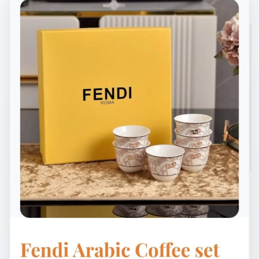 Fendi Roma Signature Arabic Coffee Cup Set (6-Piece)