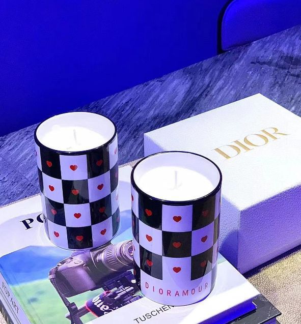 Dioramour Limited Edition Checkerboard Porcelain Candle Set