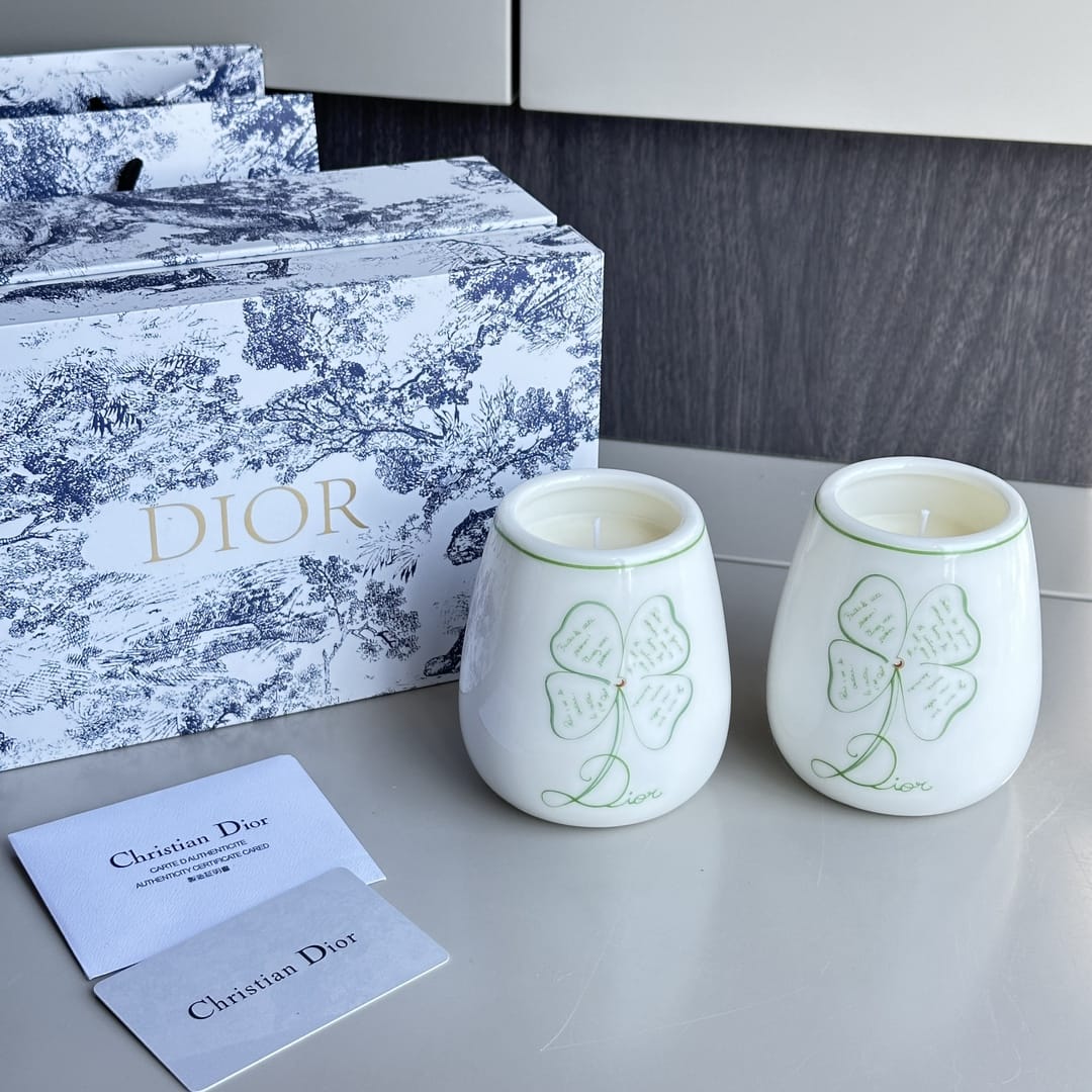 Dior Maison Lucky Clover Porcelain Candle Set