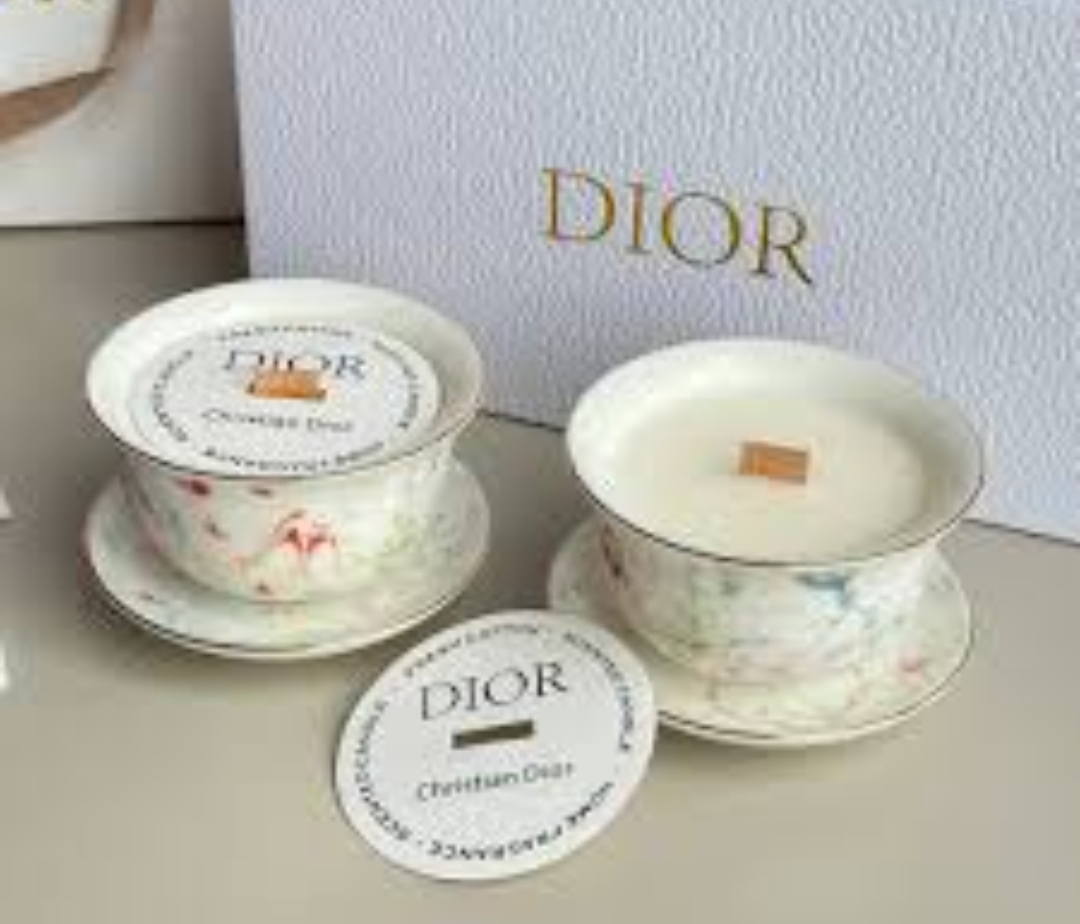 Dior Artisan Floral Porcelain Scented Candle Duo