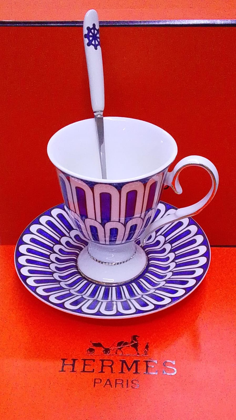 Heritage Cobalt & Porcelain Accent Teaspoon