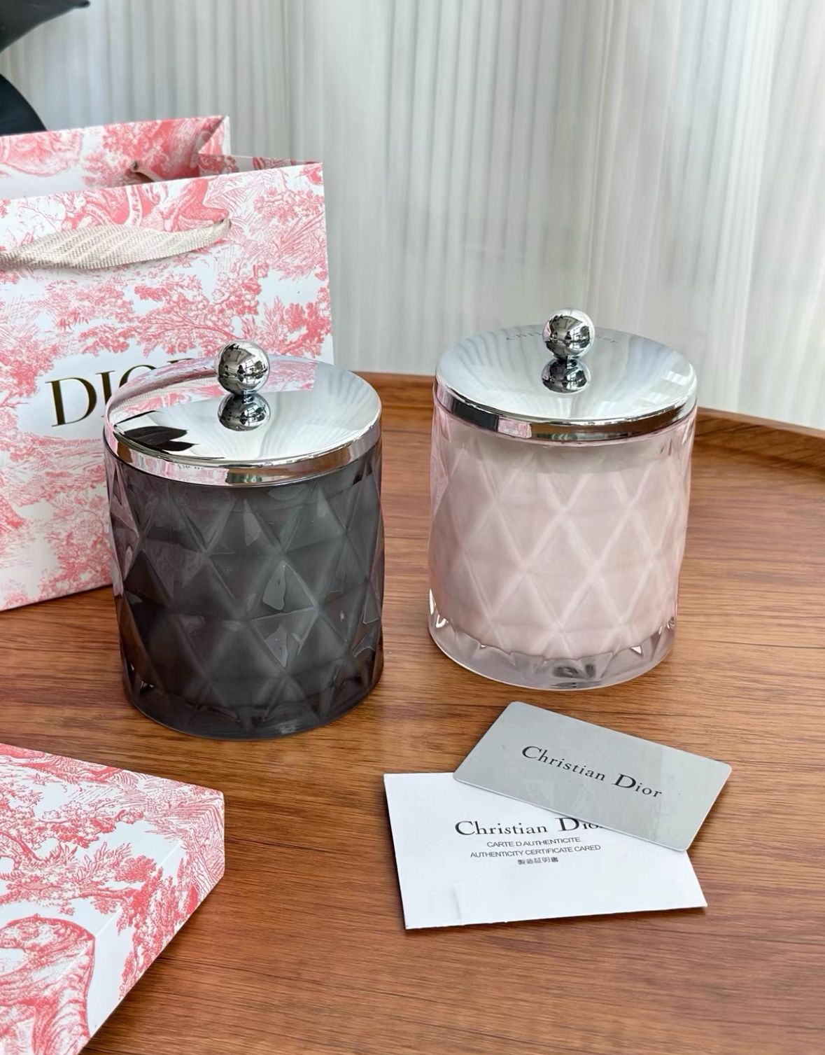Artisan Diamond-Cut Glass Keepsake Canisters