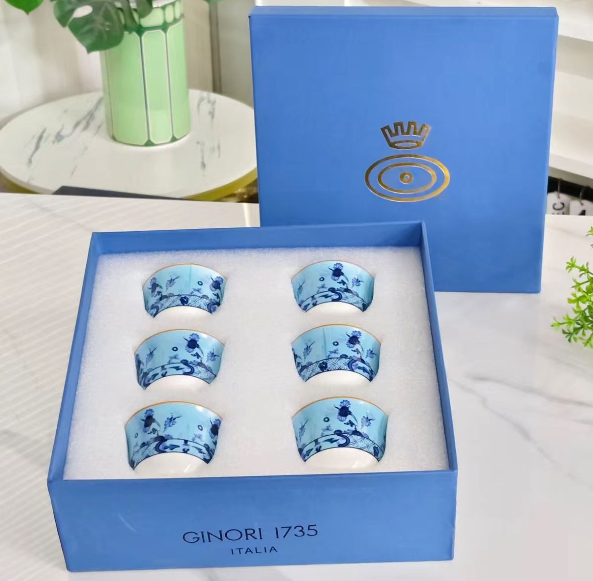 Ginori 1735 Oriente Blue Fine Porcelain Tableware Set