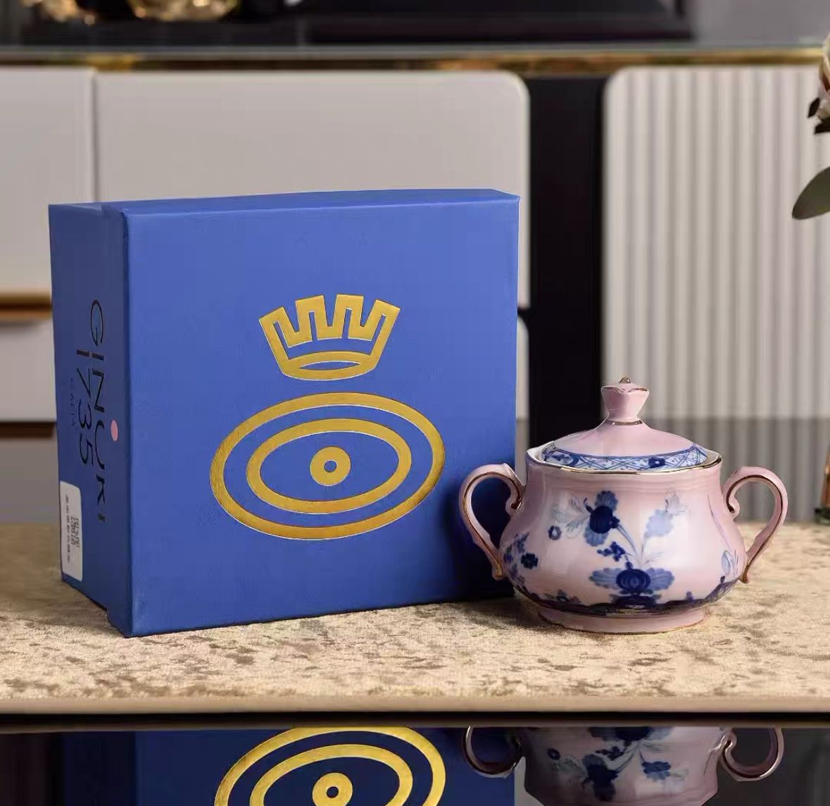 Ginori 1735 Artisanal Porcelain Sugar Bowl Set