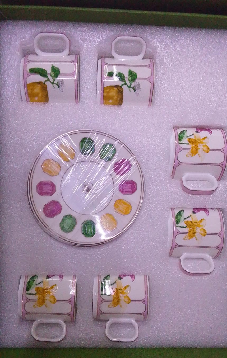 Citrine & Blossom Porcelain Tea Service Set