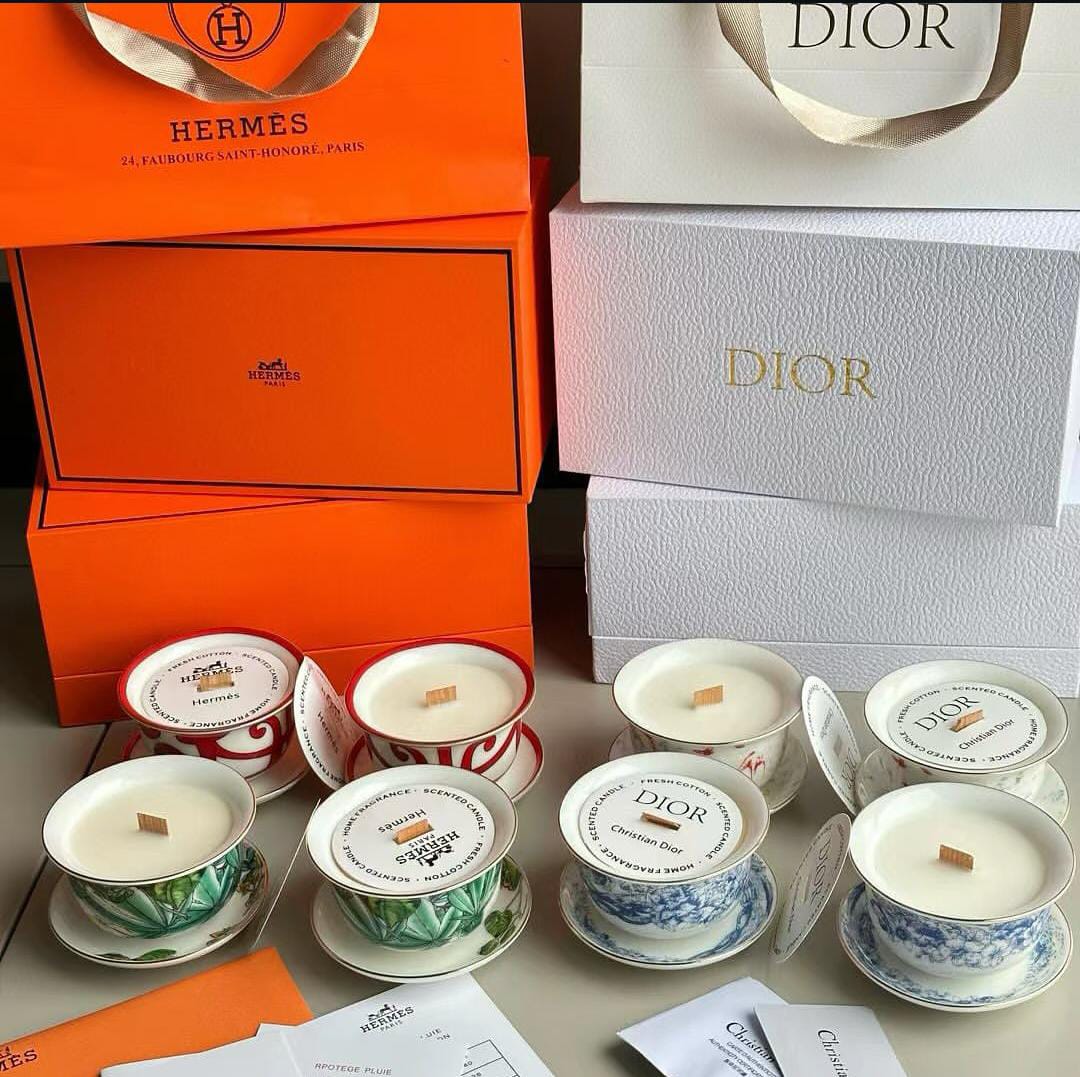 Hermès & Dior Designer Scented Luxury Candle Set