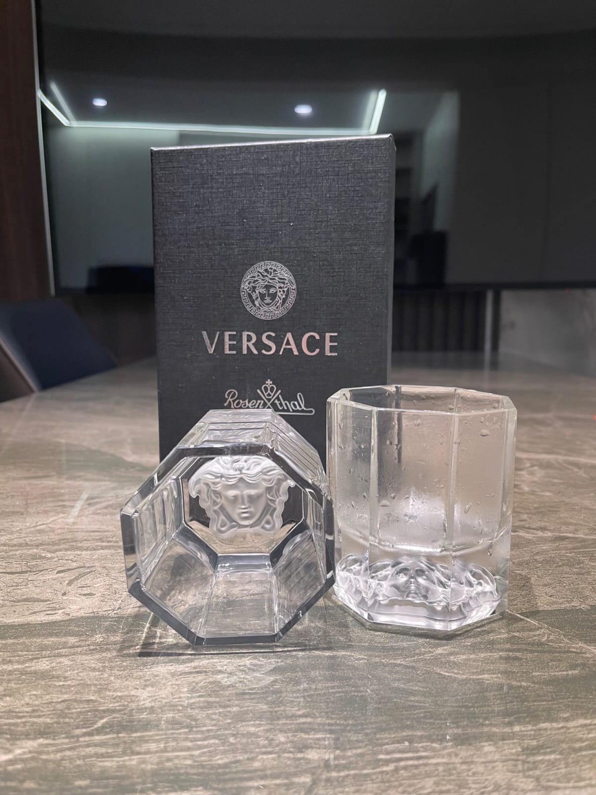 Versace Medusa Crystal Tumbler Set