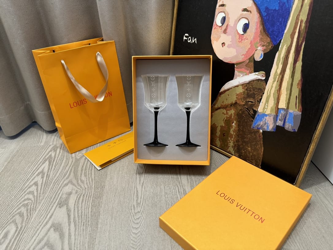 Louis Vuitton Monogram Crystal Stemware Set