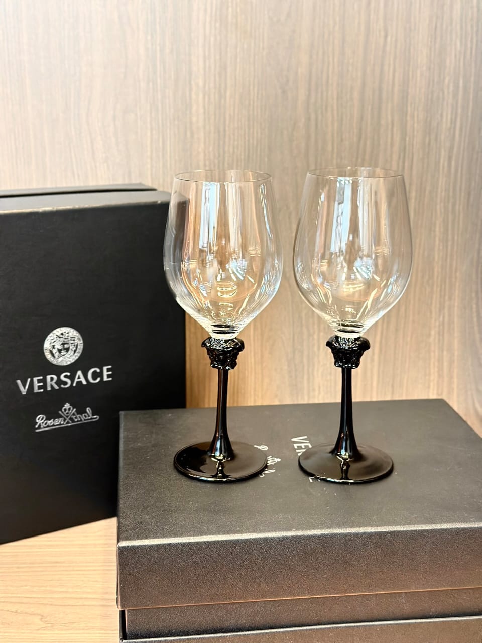 Versace Rosenthal Medusa Crystal Wine Glass Set