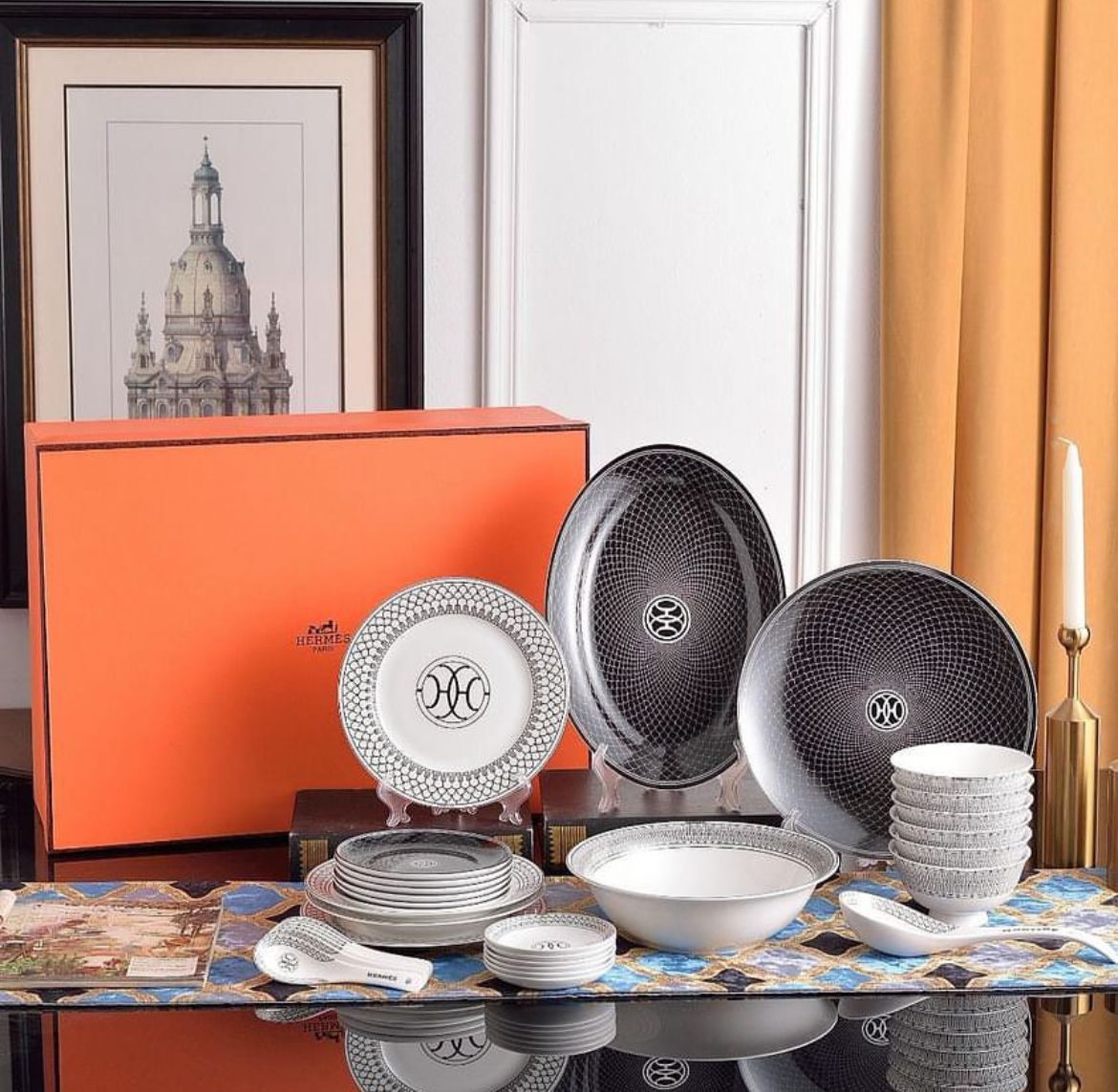 Hermès Mosaique au 24 Porcelain Dinnerware & Cutlery Collection