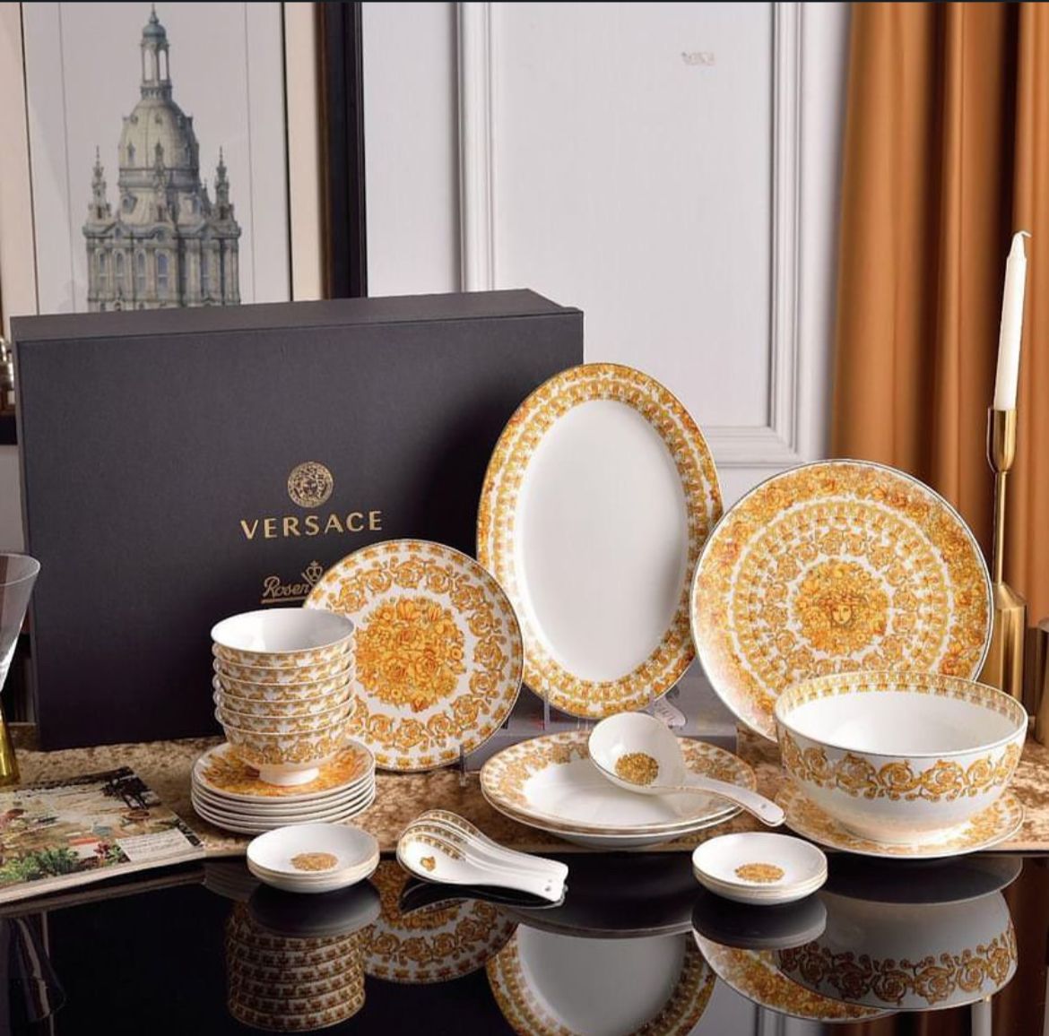 Versace Barocco Grand Luxe Porcelain & Cutlery Dining Collection