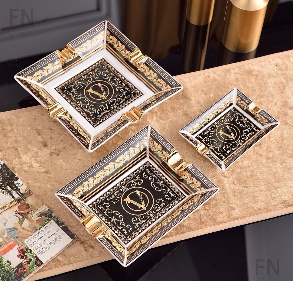 Versailles Baroque Ornate Ceramic Ashtray Collection