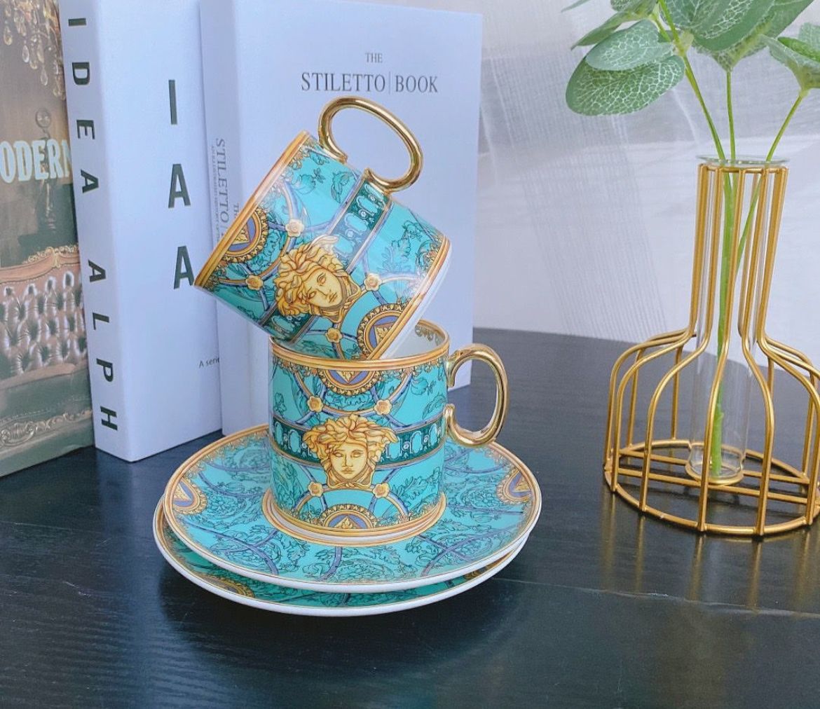 Baroque Medallion Porcelain Tea Set