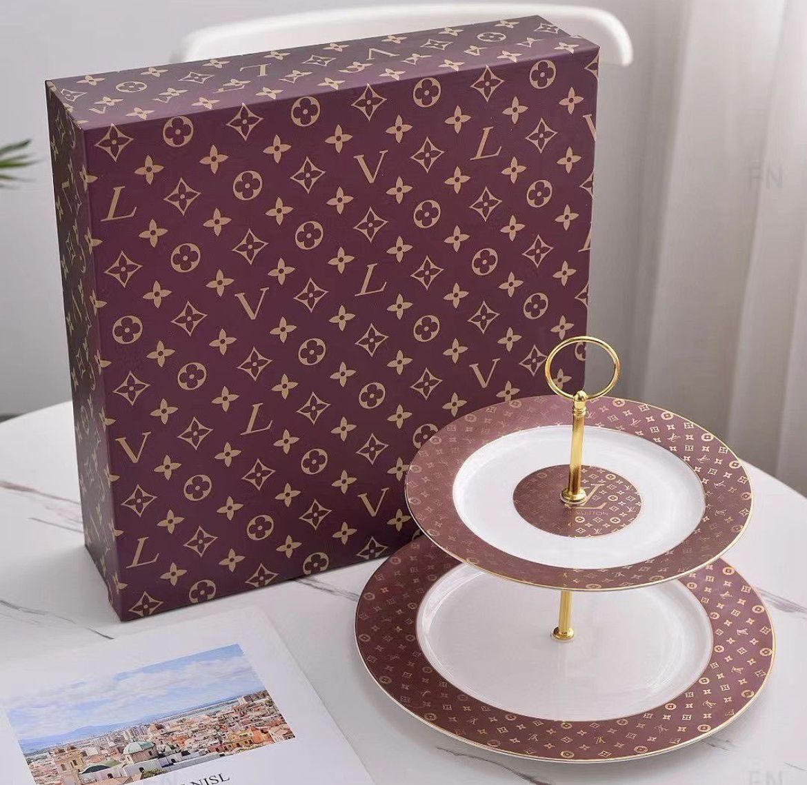 Monogram Luxury Tiered Serving Stand Set