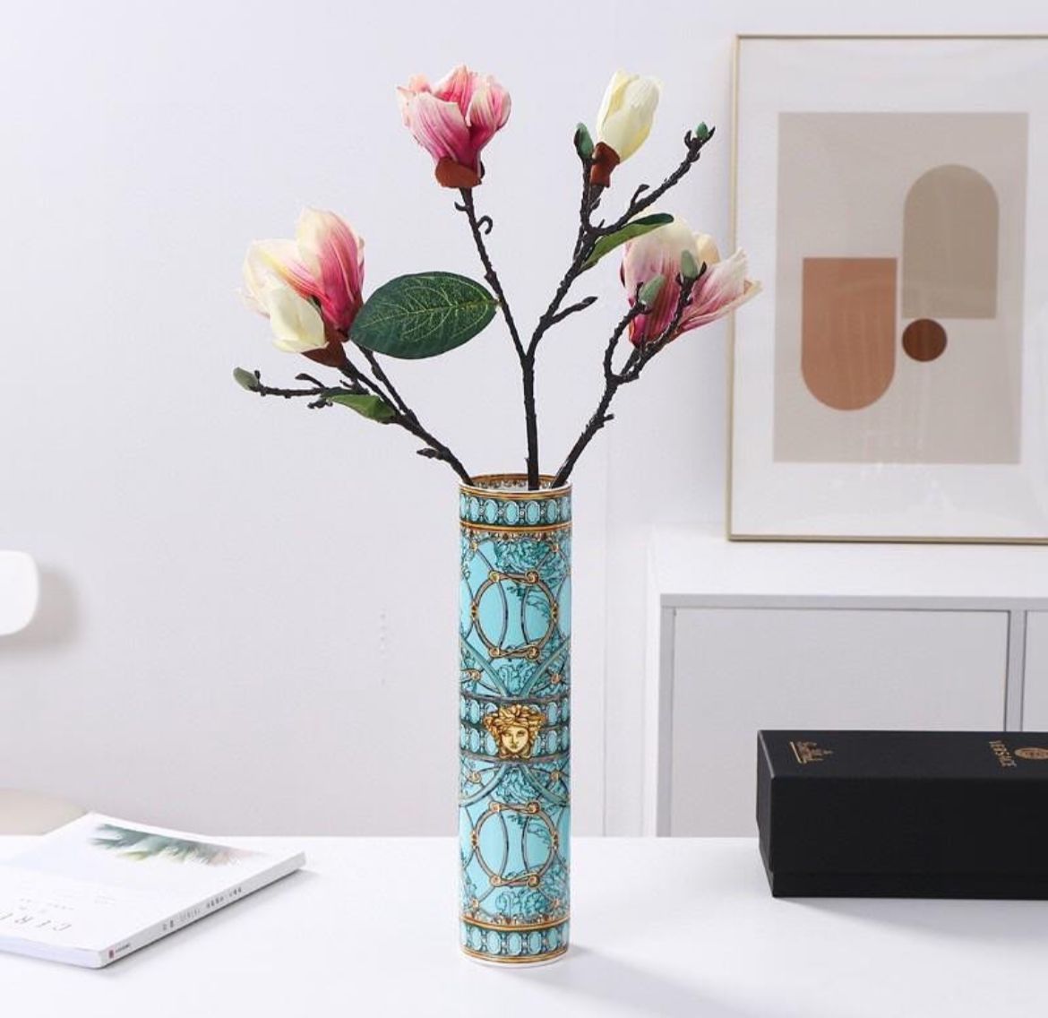 The Medusa Heritage Ceramic Cylinder Vase