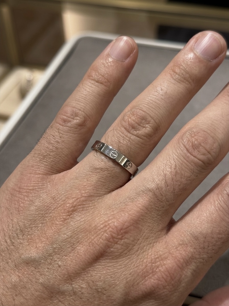 Cartier 18K White Gold Love Wedding Band Ring