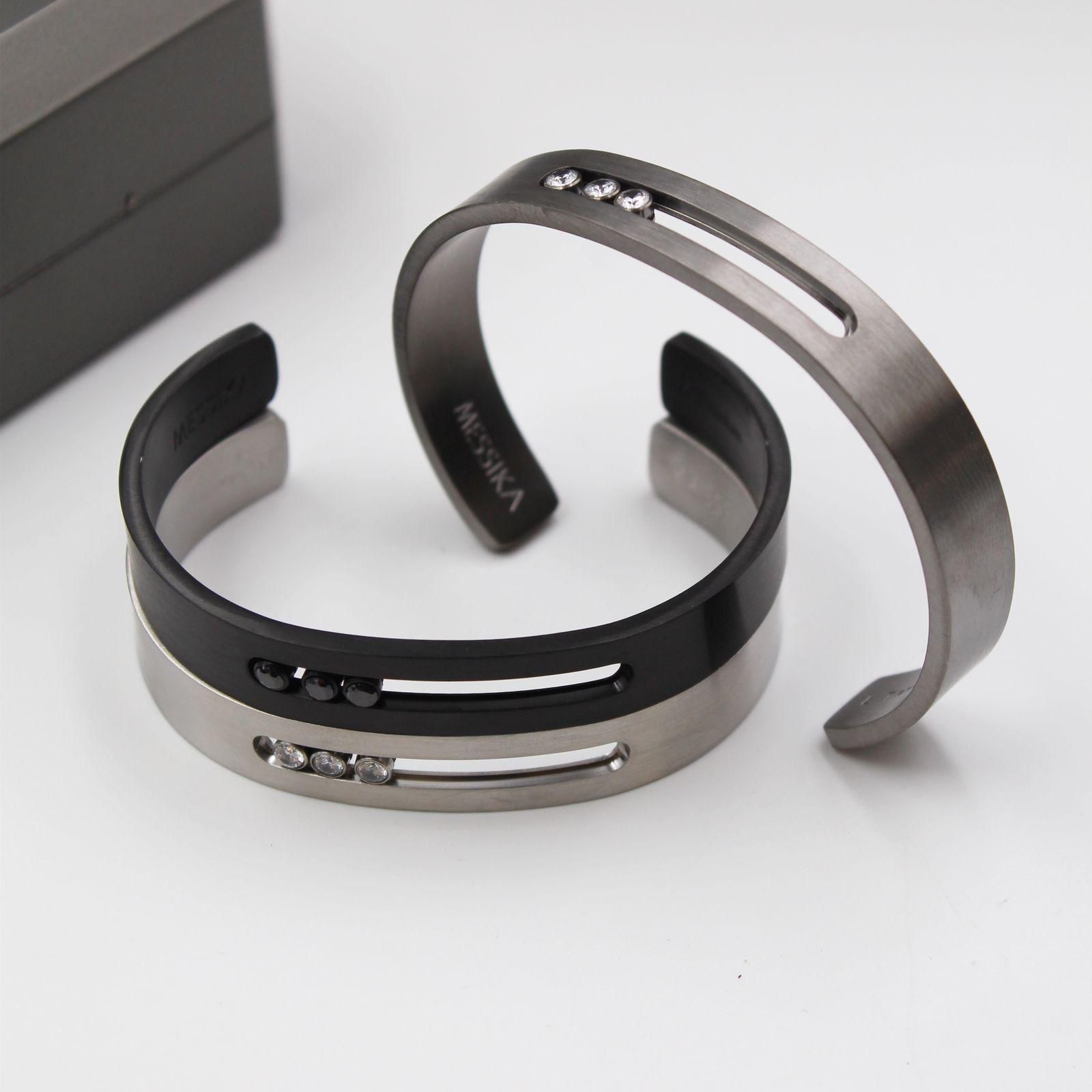 Messika Move Titanium and Diamond Cuff Bracelets