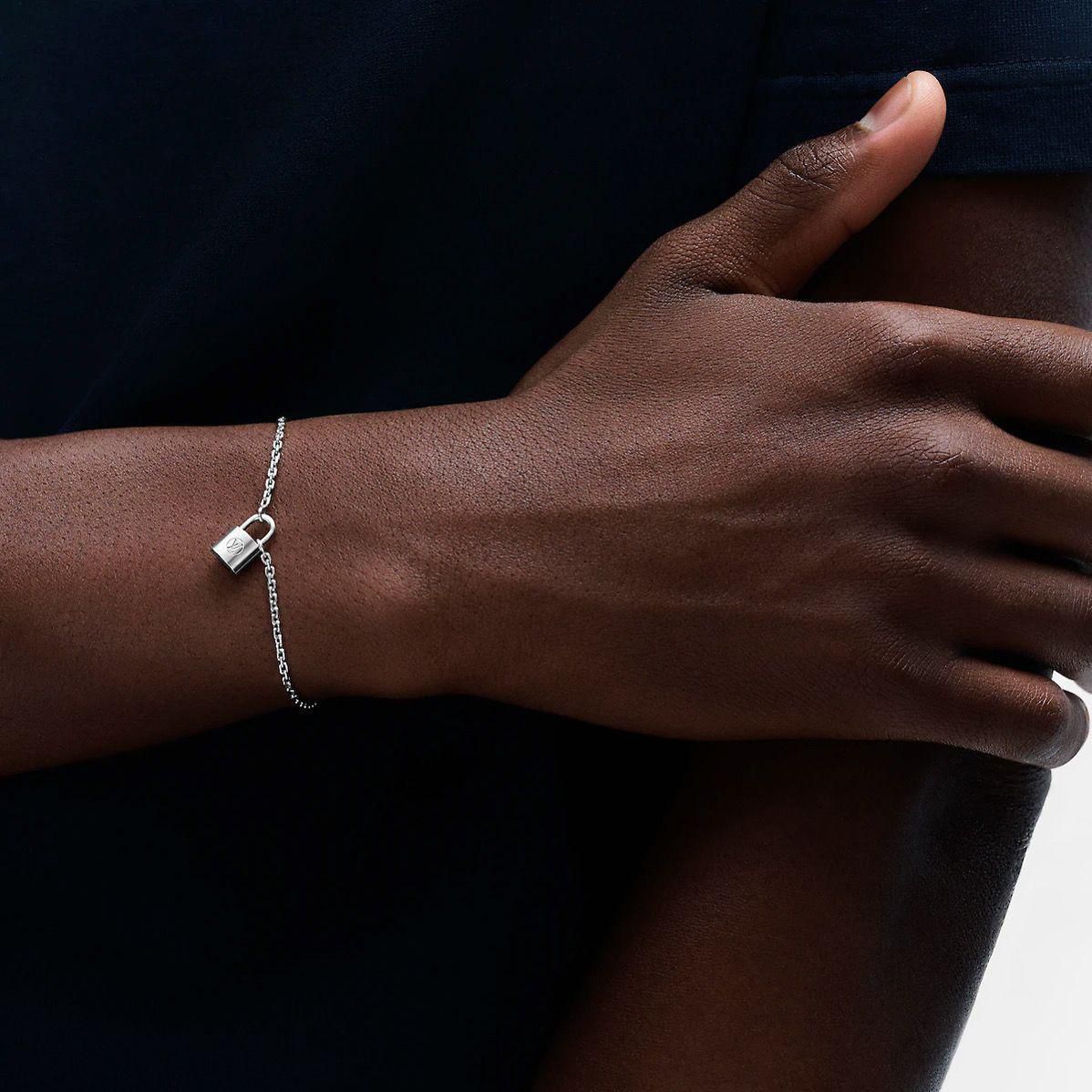Louis Vuitton Silver Lock Chain Bracelet