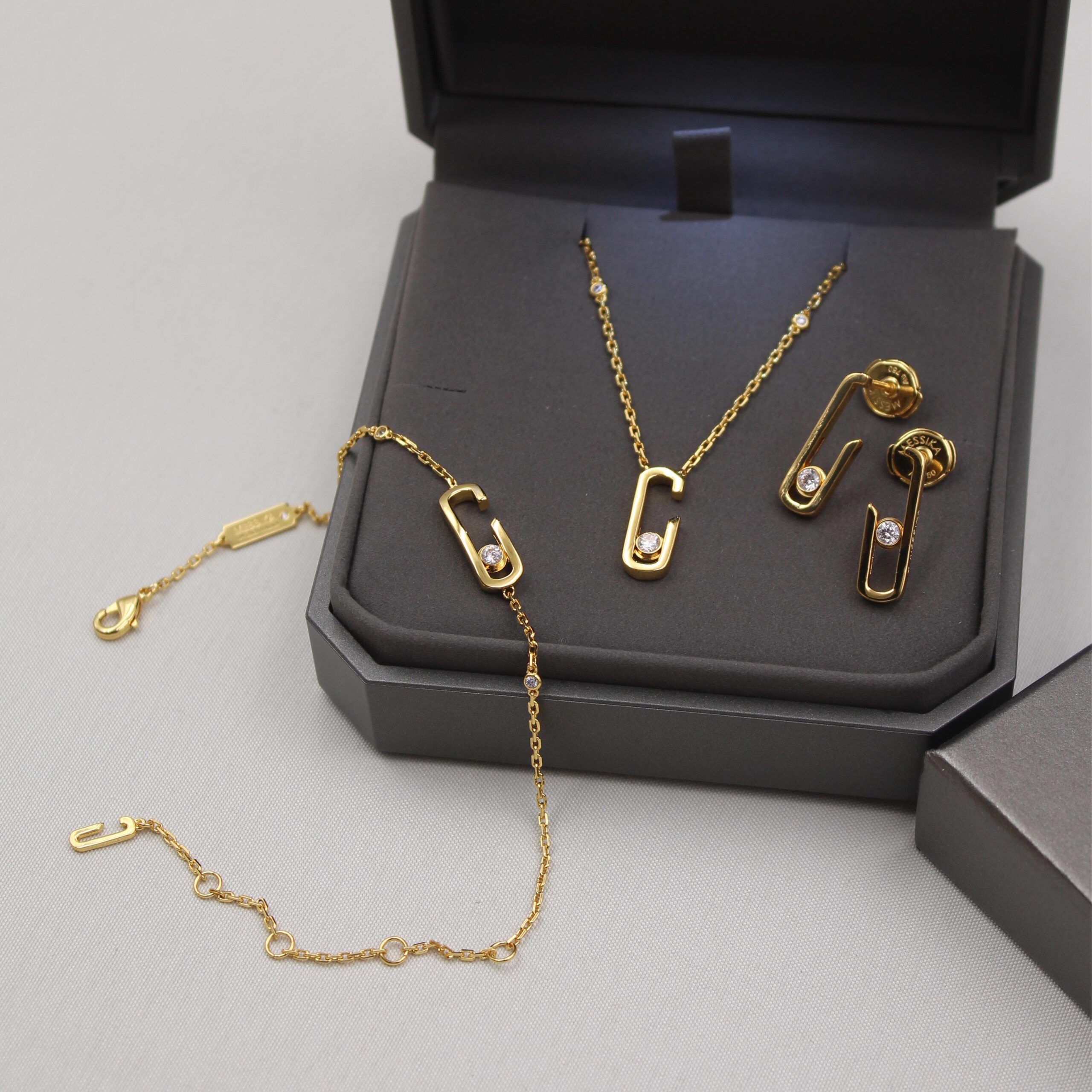 Messika 18K Yellow Gold Diamond Move Uno Parure