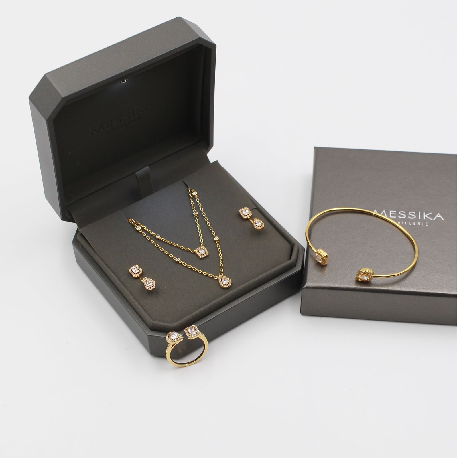 Messika 18K Yellow Gold Diamond Parure Luxury Set
