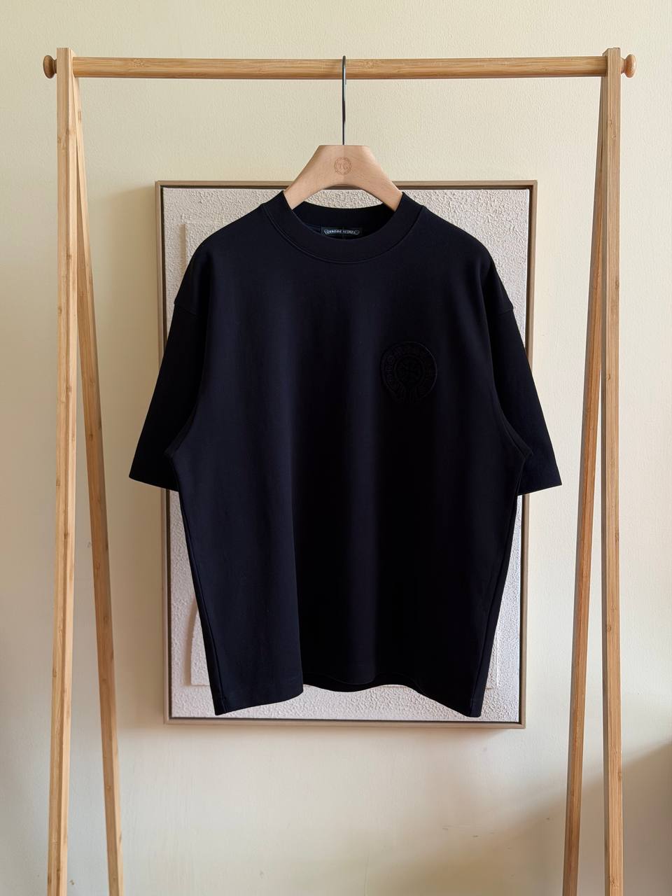Monochrome Embossed Logo Heavyweight Cotton Tee