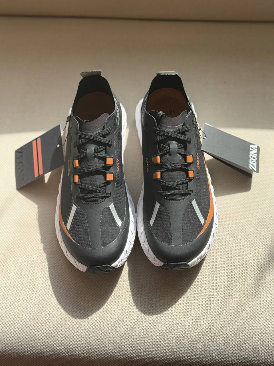 ZEGNA Tech-Mesh and Leather Performance Sneakers