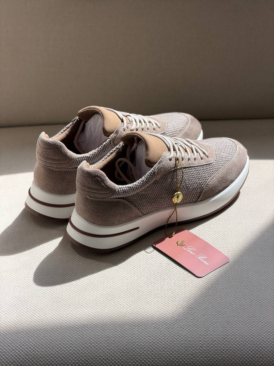 Loro Piana Suede and Technical Knit Walk Sneakers
