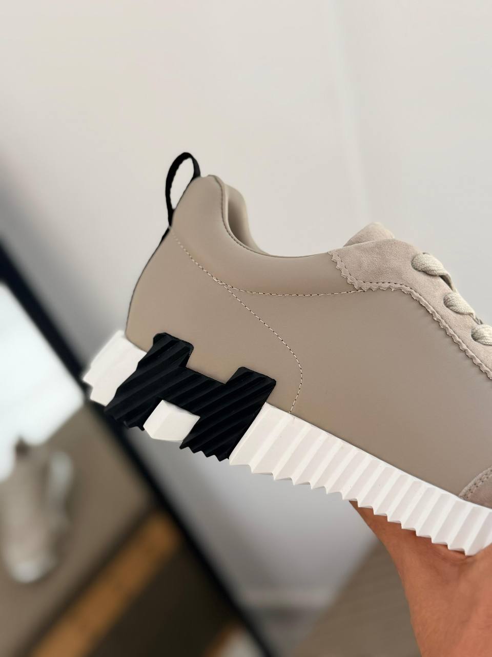 Suede and Technical Leather Low-Top Sneakers with Iconic Signature Sole