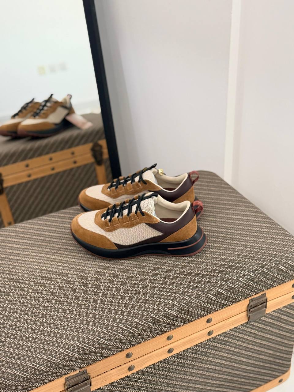 Heritage-Inspired Suede and Canvas Runner Sneakers