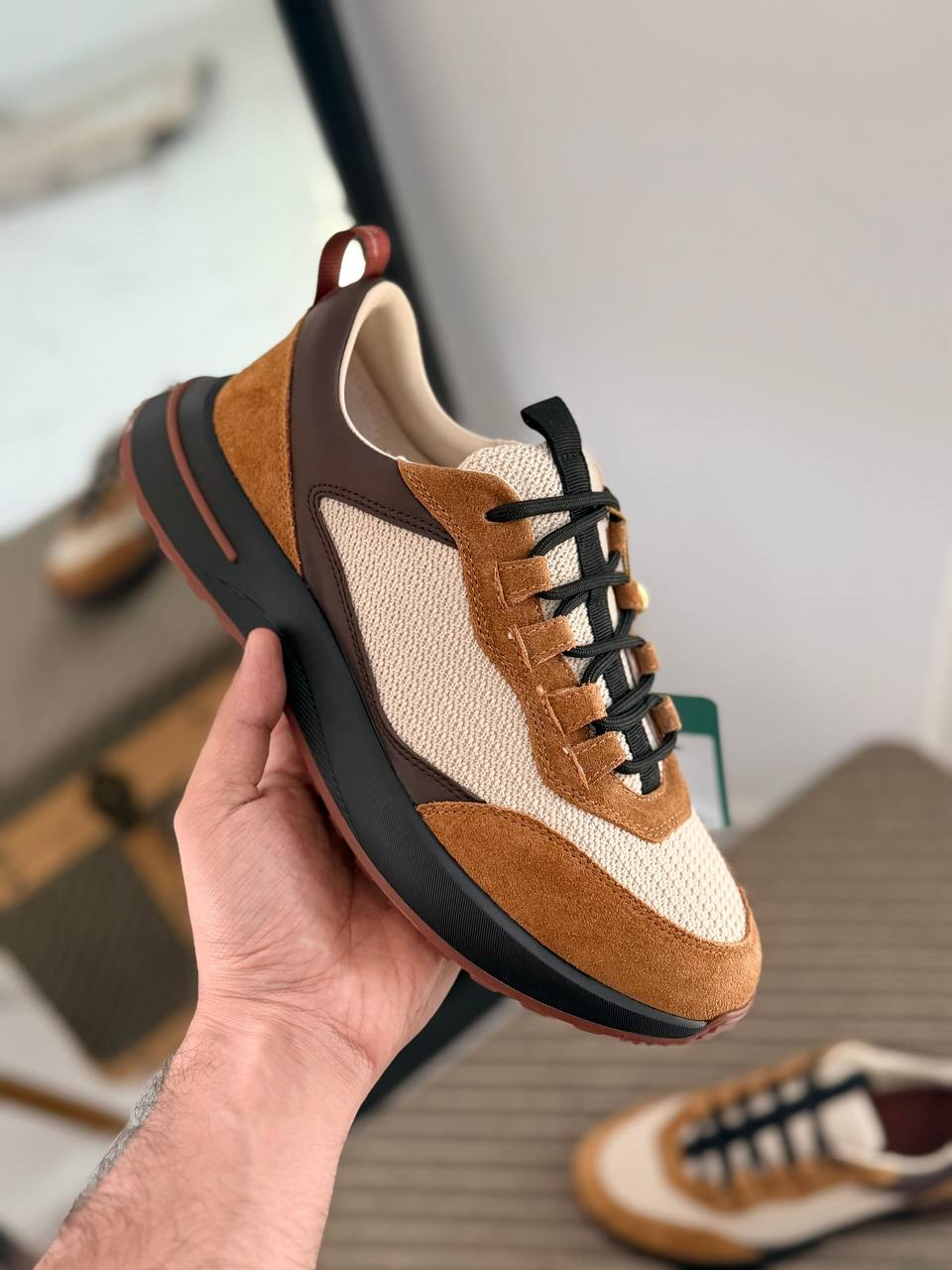 Artisan Suede & Technical Mesh Contemporary Runner