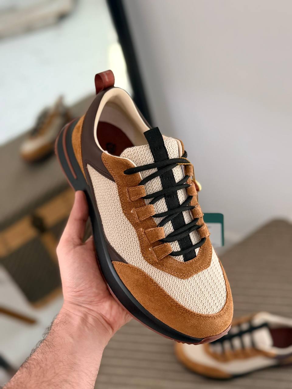 Artisan Suede & Technical Mesh Contemporary Runner