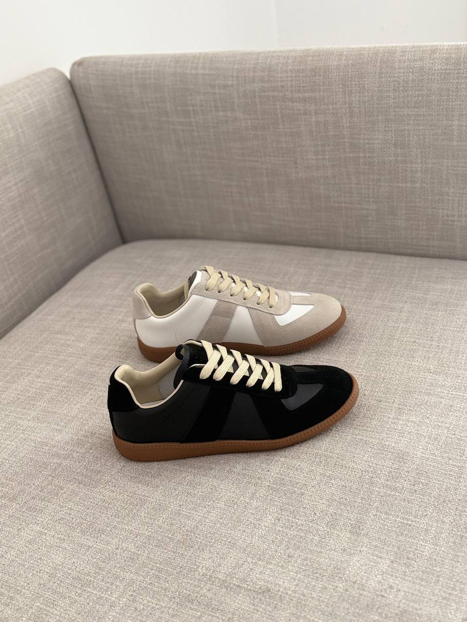 Artisan Suede and Leather German Army Trainer Sneakers