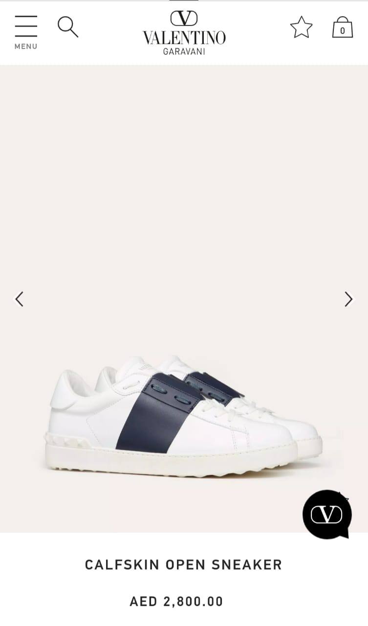 Valentino Garavani Open Calfskin Low-Top Sneaker
