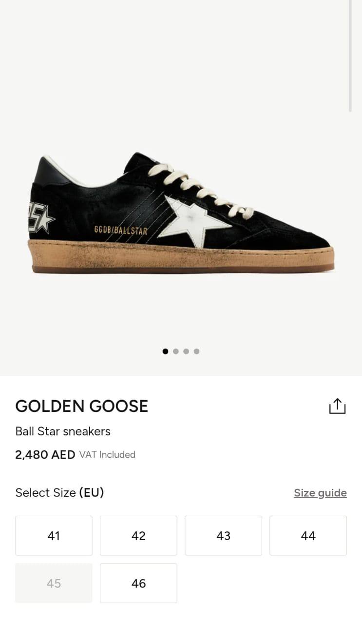 Golden Goose Ball Star Suede Low-Top Sneakers in Black