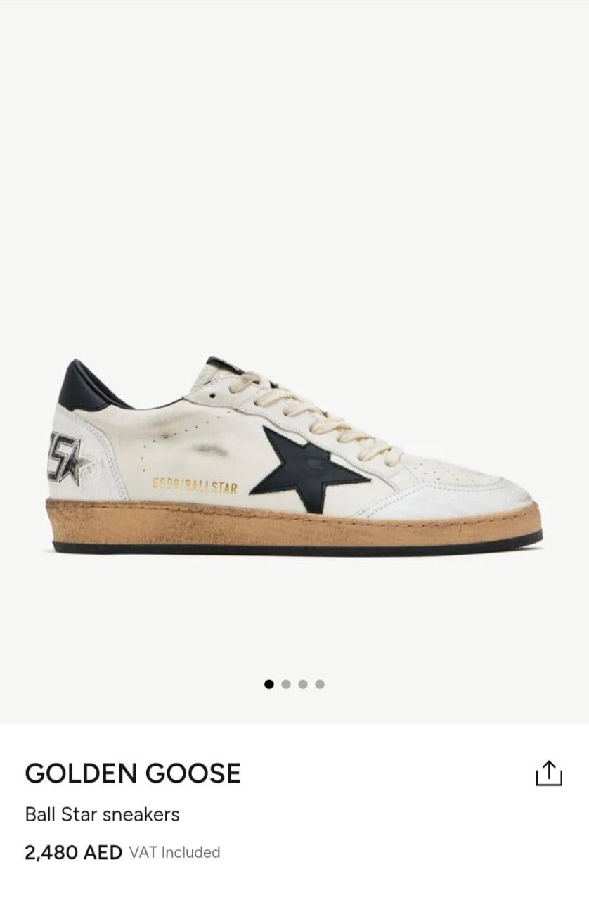 Golden Goose Ball Star Leather Low-Top Sneakers