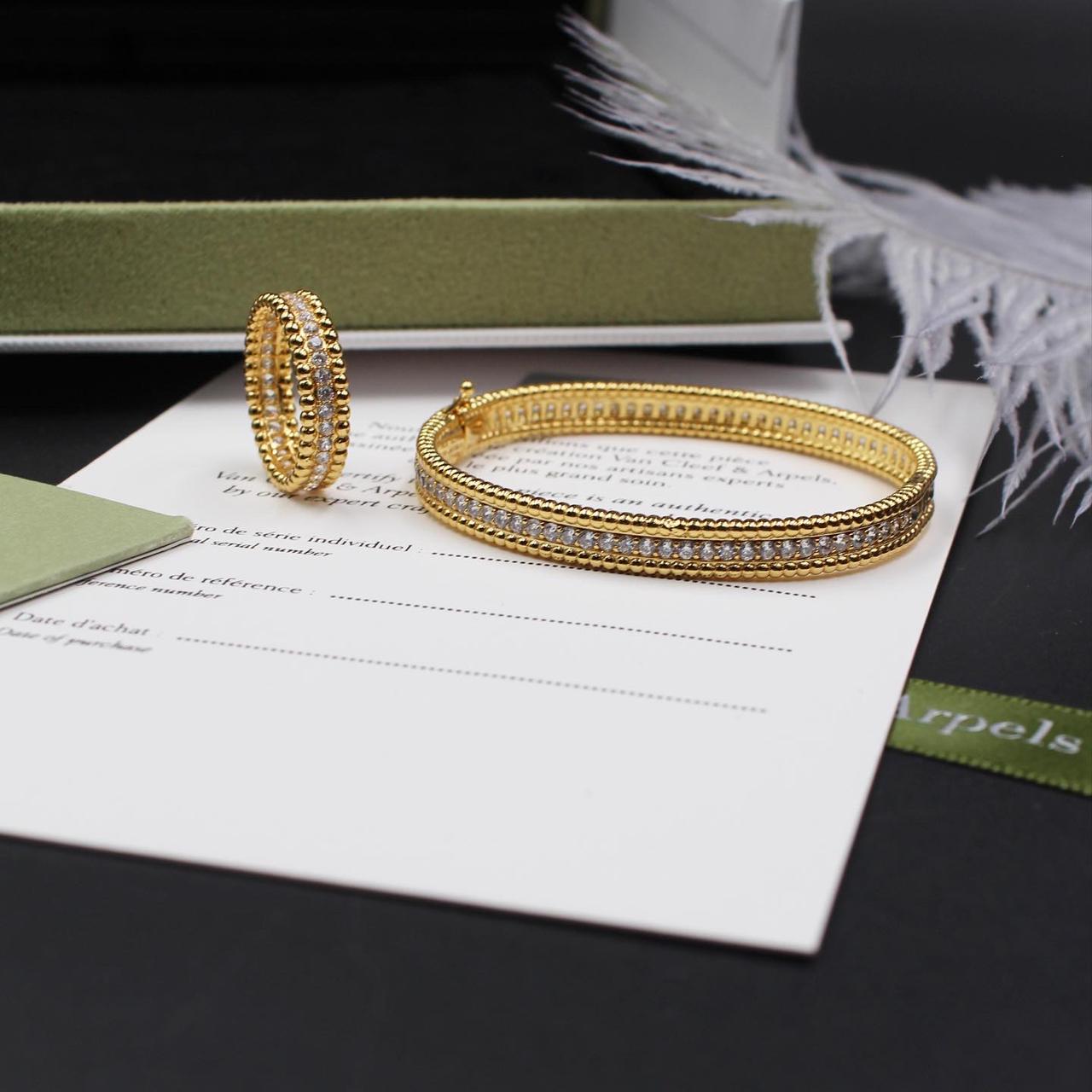 Van Cleef & Arpels Perlée Clover-Inspired Diamond & Yellow Gold Suite