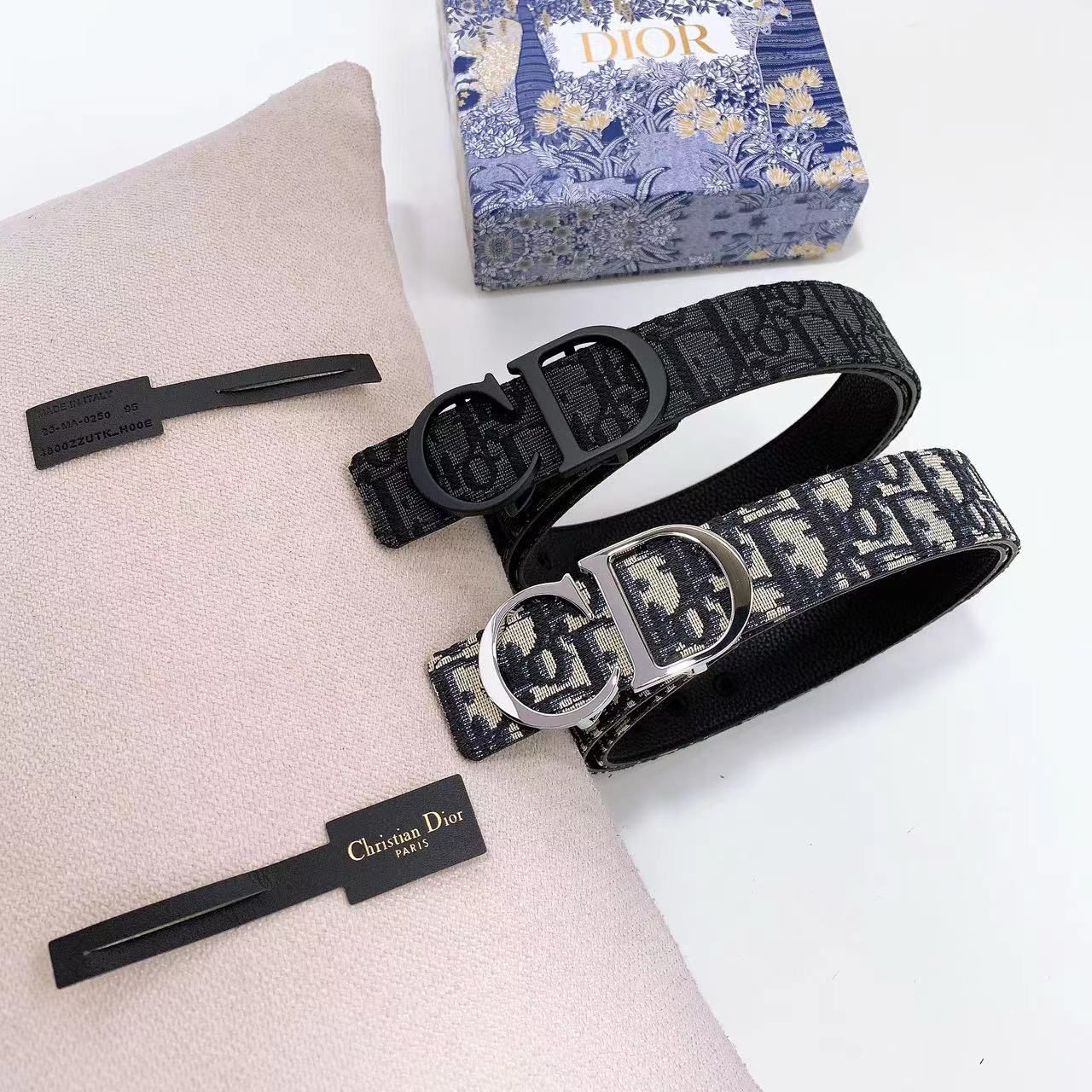 Dior Oblique Jacquard Belt with CD Buckle